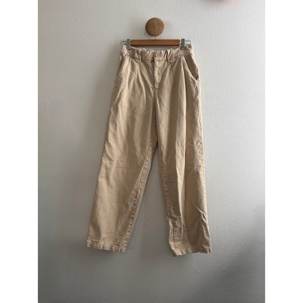 Lacausa Cotton High Waisted Straight Leg Trousers Pants Size 4
